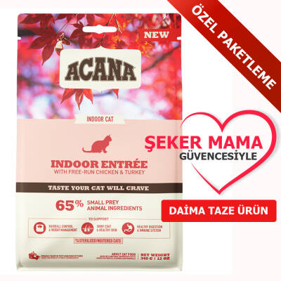 Acana indoor Entree KISIR Tavuklu ve Hindili Kedi Özel Paketleme 1 Kg