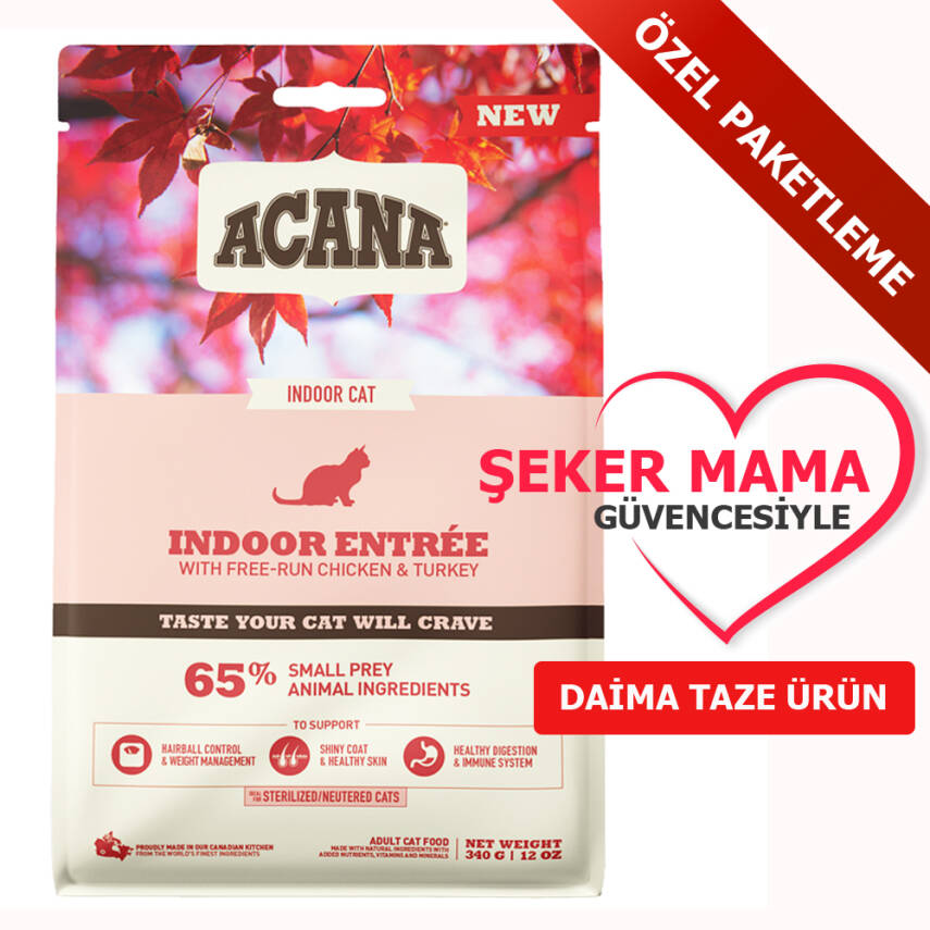 Acana indoor Entree KISIR Tavuklu ve Hindili Kedi Özel Paketleme 1 Kg - 1