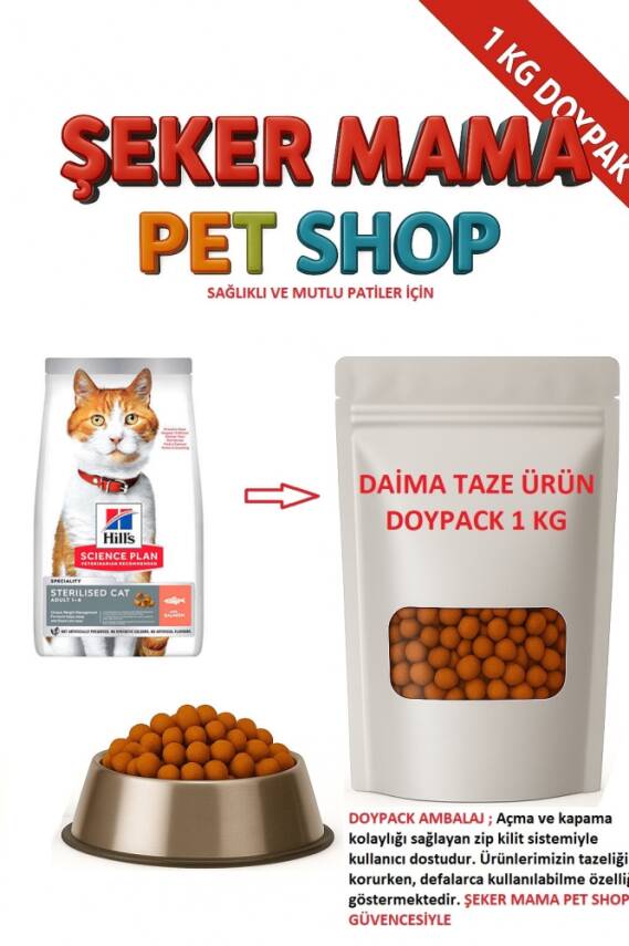 Hills Somonlu Kısır Kedi Maması Özel Paketleme 1 kg - 1