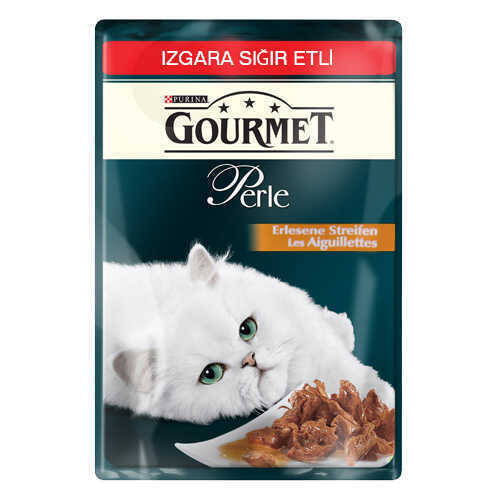 Purina Gourmet Perle Izgara Sığır Etli Pouch Yetişkin Kedi Yaş Maması 85 G - 1